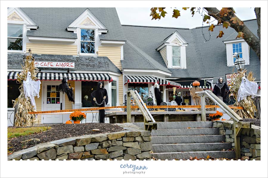 Cafe Amore Halloween Display in Ogunquit