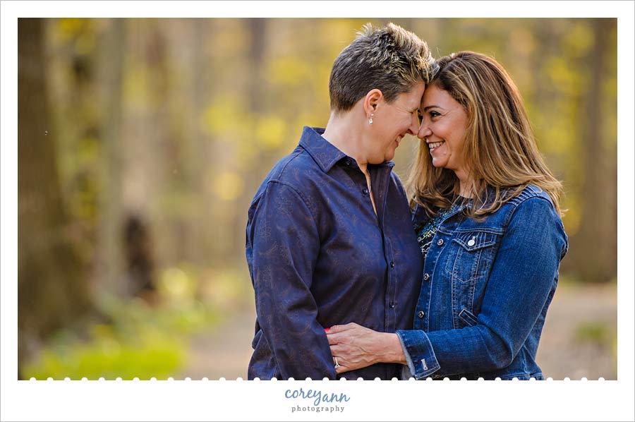 Rocky River Engagement Session with Ellen and Carolyn