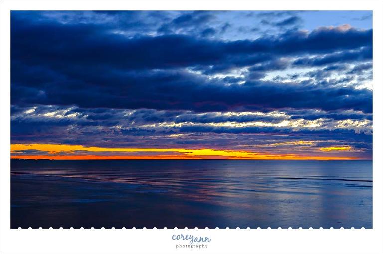 Sunrise over the ocean in Ogunquit Maine