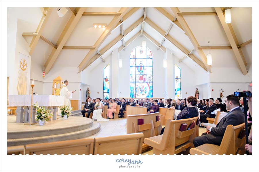 Walsh University Wedding Ceremony in April