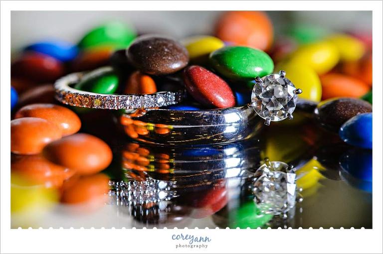 Wedding Rings With M&Ms