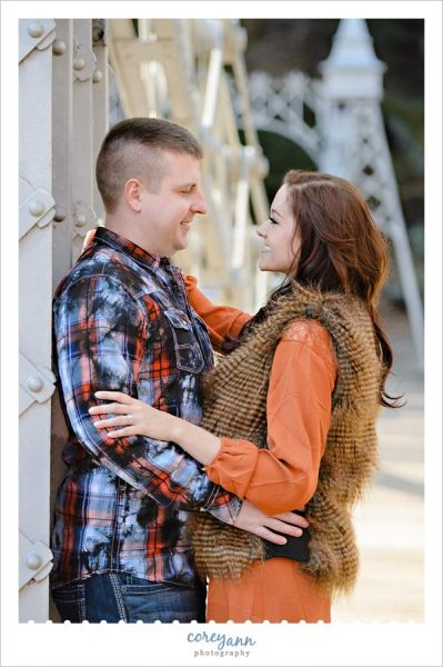 Iron Bridge engagement session portrait in Youngstown Ohio