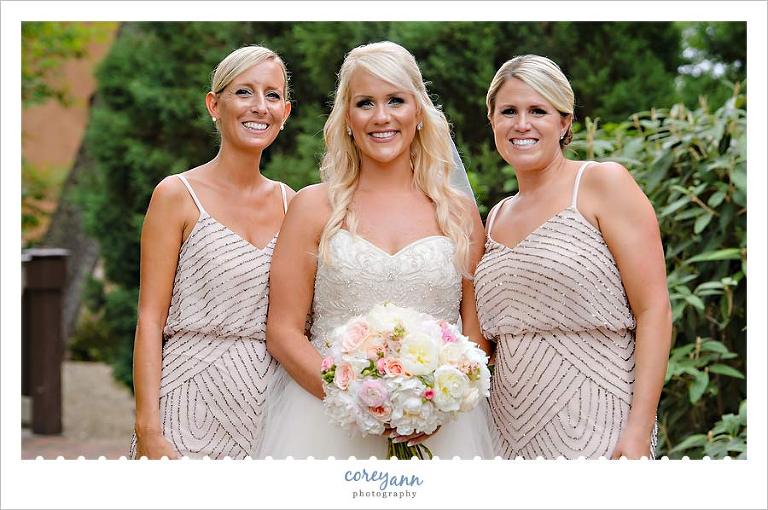 Bride and Bridesmaids in Blush