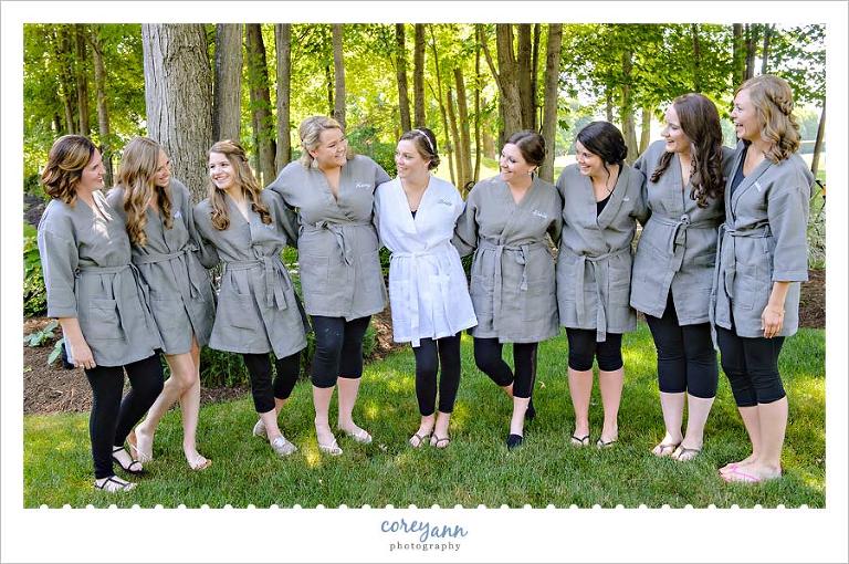 Bride and Bridesmaids in Custom Robes
