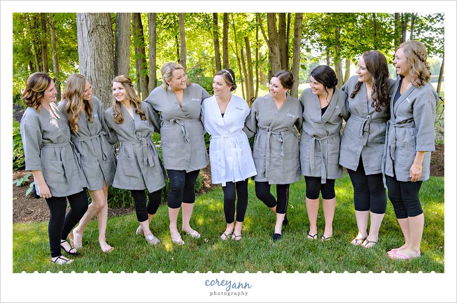 Bride and Bridesmaids in Custom Robes