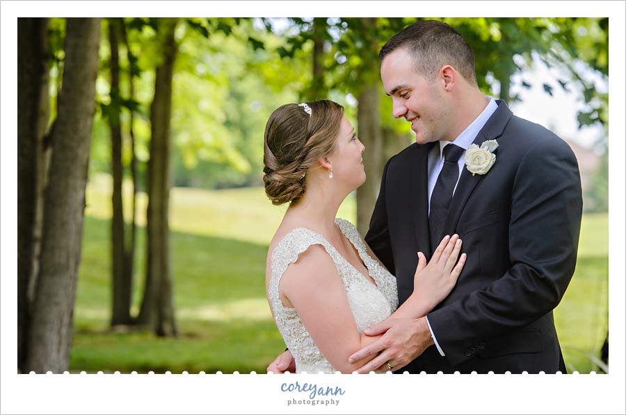 Wedding Portrait Outside in June in Avon, Ohio