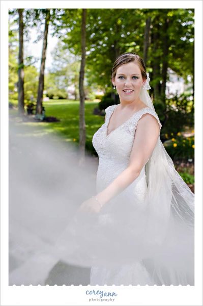 Bride with Heirloom Wedding Veil