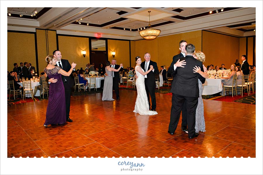 in laws dance at wedding reception in cleveland