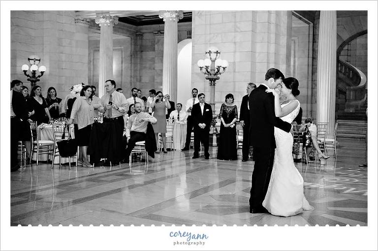 First Dance during Wedding Reception at The Old Courthouse