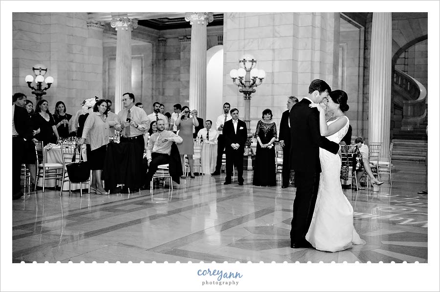 First Dance during Wedding Reception at The Old Courthouse