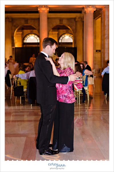 Mother Son Wedding Dance at Reception at The Old Courthouse