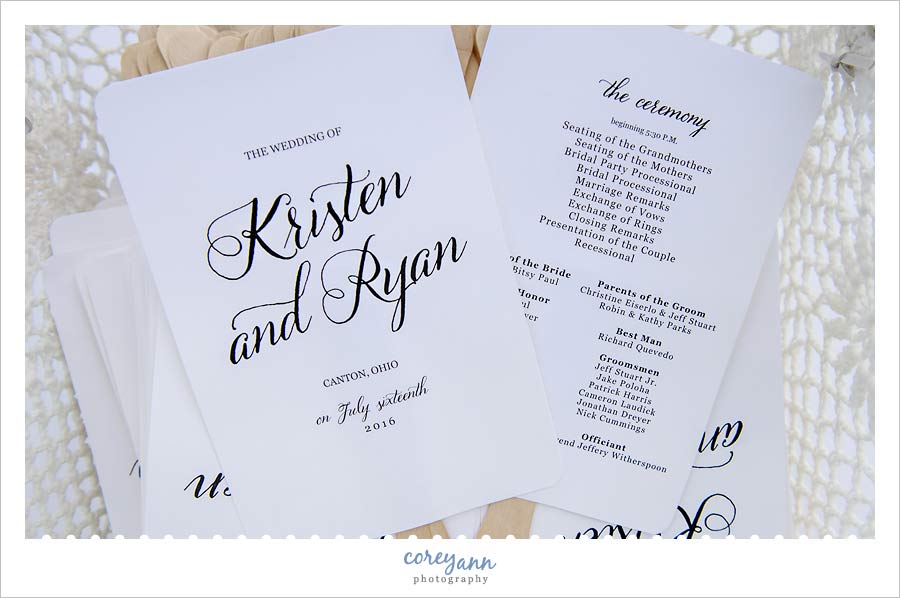 wedding fan programs for outdoor ceremony