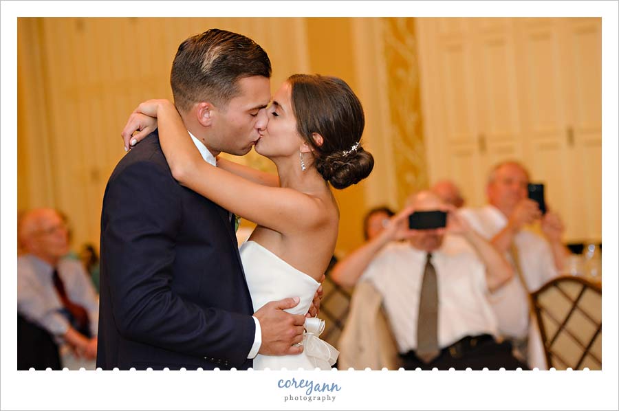 first dance at a wedding reception in Canton Ohio