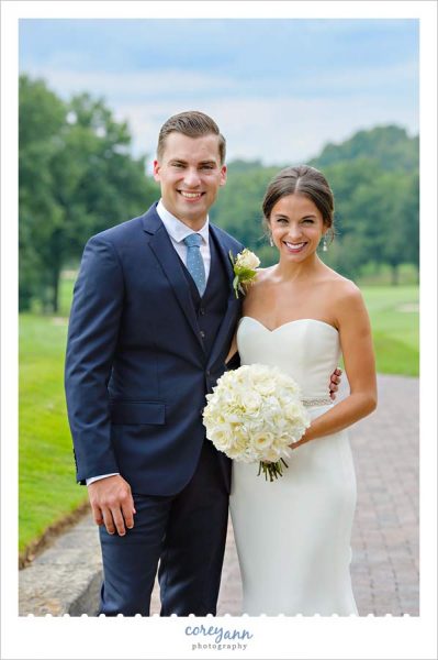 wedding portrait in July in Canton Ohio