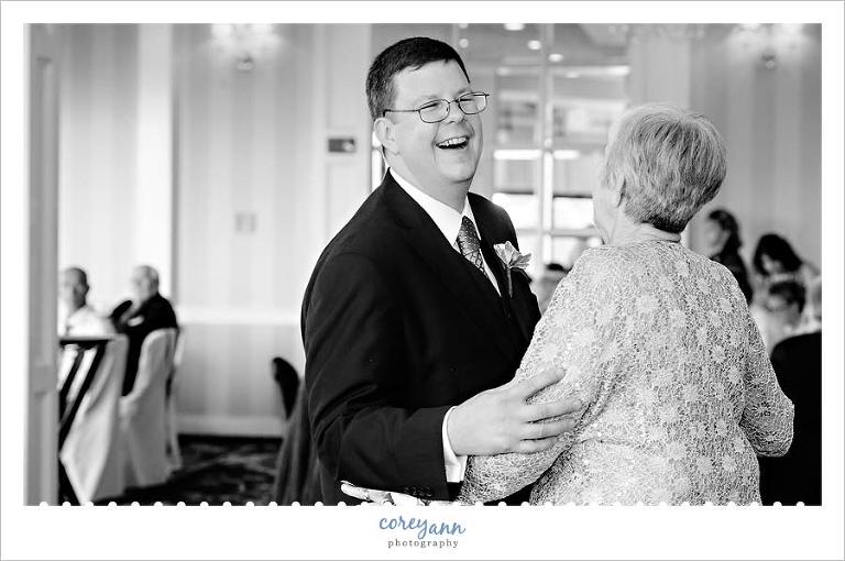 Mother Son Dance at Wedding reception in independence ohio