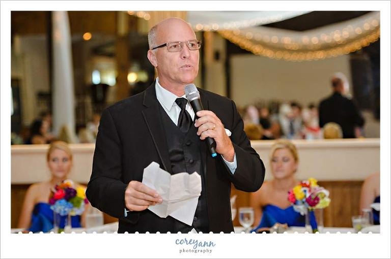 Father of Bride Welcome Toast at Wedding Reception