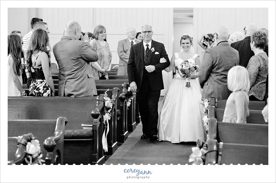 Bride Walks Down Aisle at First United Methodist Church in Wellington