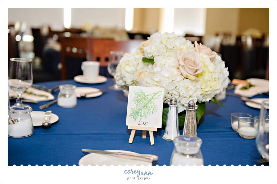 Spice themed reception decor at Cleveland Yacht Club Wedding
