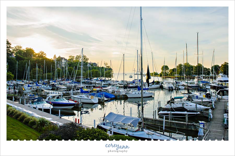 Sunset at the Cleveland Yacht Club in Rocky River