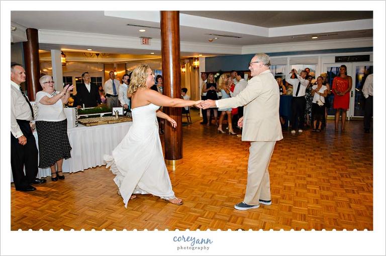 father daughter dance at cleveland yacht club wedding reception