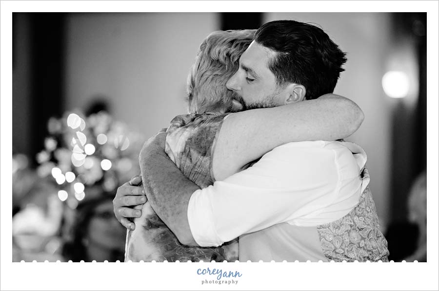 mother son dance during wedding reception in massillon 