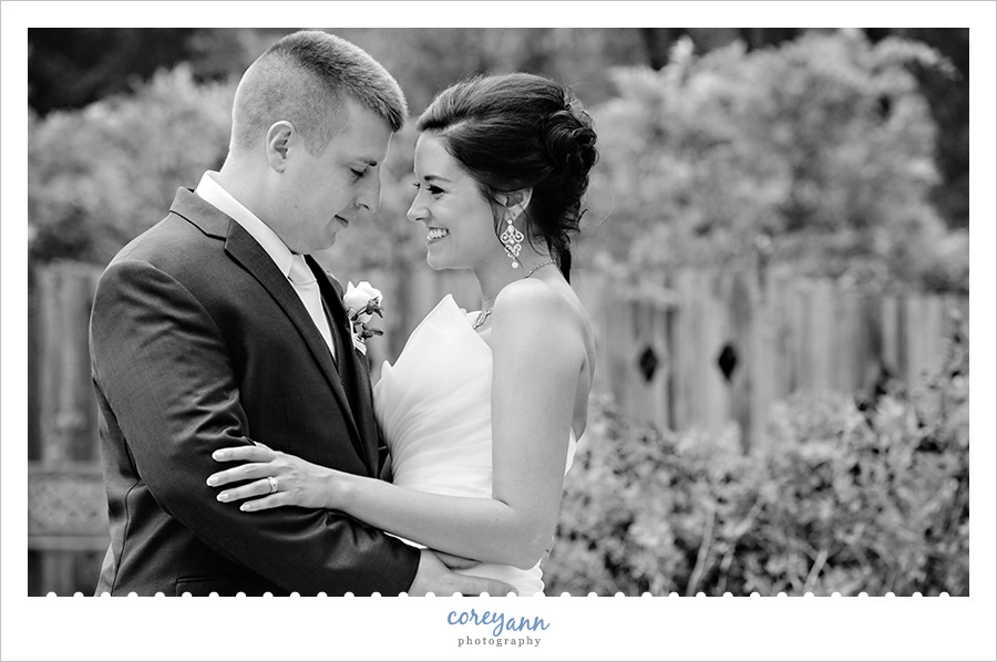 bride and groom wedding portrait at lyman harbor