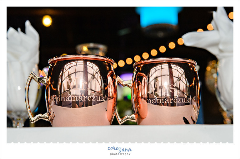 Bride and Groom Custom Copper Mugs