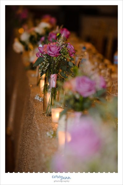 head table at springvale ballroom wedding reception