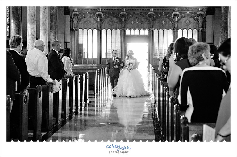 wedding ceremony at St. Ignatius of Antioch Church  in Cleveland