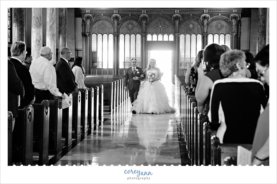 wedding ceremony at St. Ignatius of Antioch Church in Cleveland