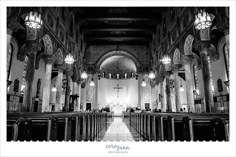 wedding ceremony at St. Ignatius of Antioch Church in Cleveland