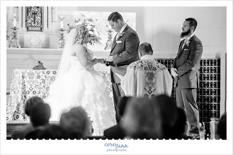 wedding ceremony at St. Ignatius of Antioch Church  in Cleveland 