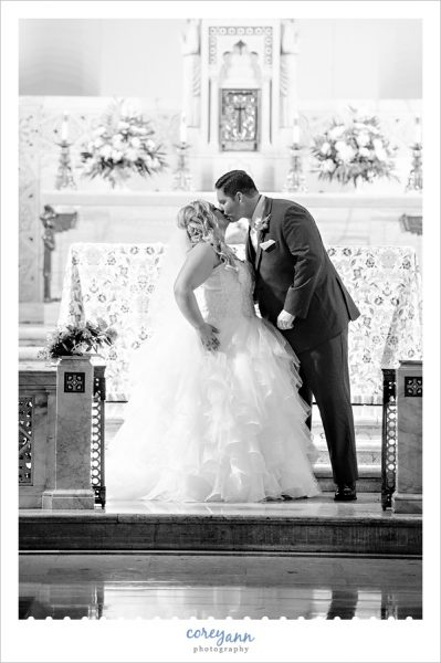 wedding ceremony at St. Ignatius of Antioch Church  in Cleveland 