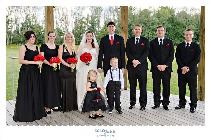 Bridal Party in red and black