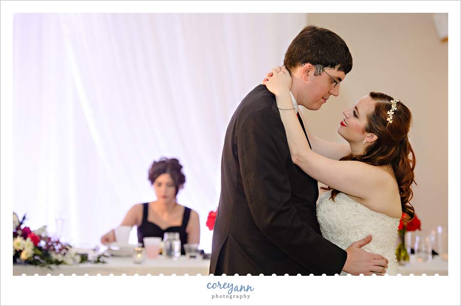First dance at wedding reception 