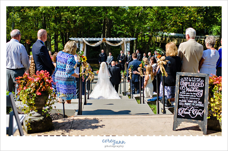 grand pacific wedding gardens outdoor ceremony