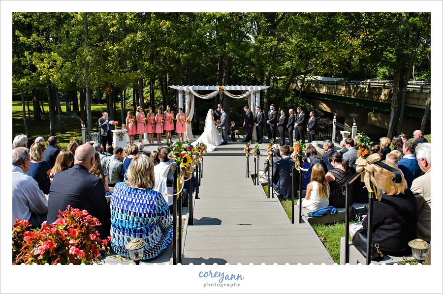 grand pacific wedding gardens ceremony in october
