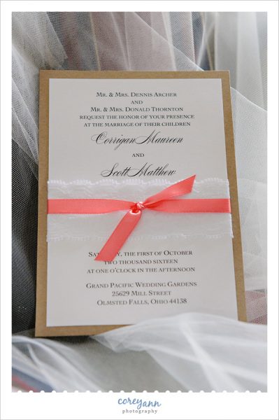 Custom wedding invitation from Hollo's Papercraft