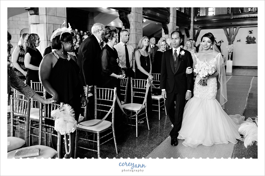 Bride and Father walking down the aisle