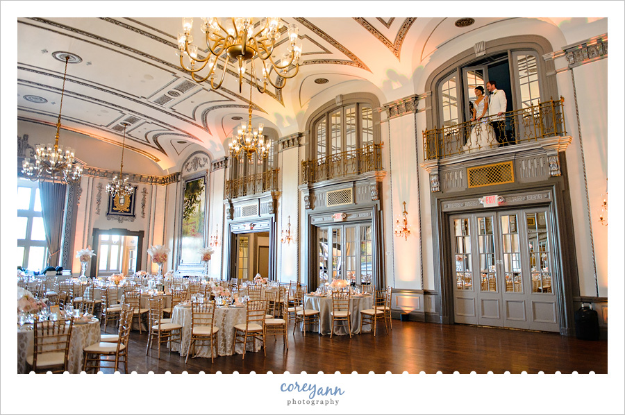 Bride and Groom Seeing Wedding Reception Space