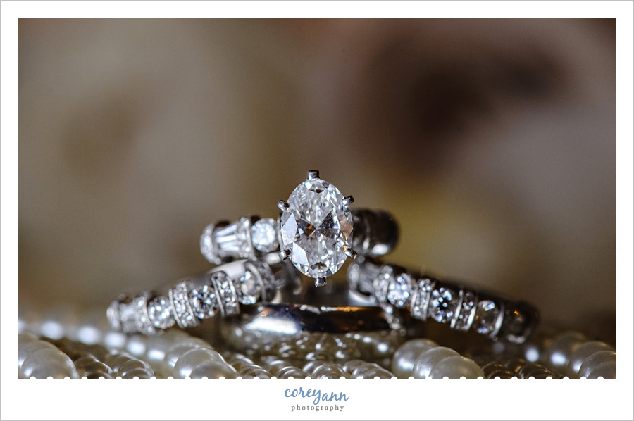 Wedding Rings on Pearls