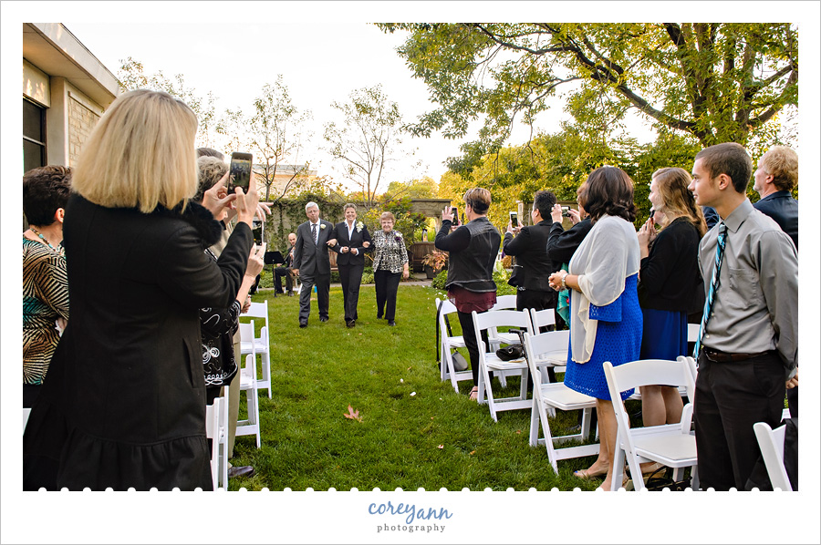 wedding ceremony at the cleveland botanical gardens