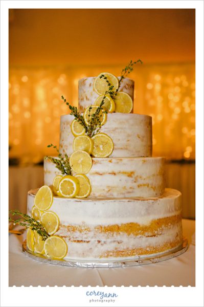 Naked Lemon Wedding Cake by Ann's Cake