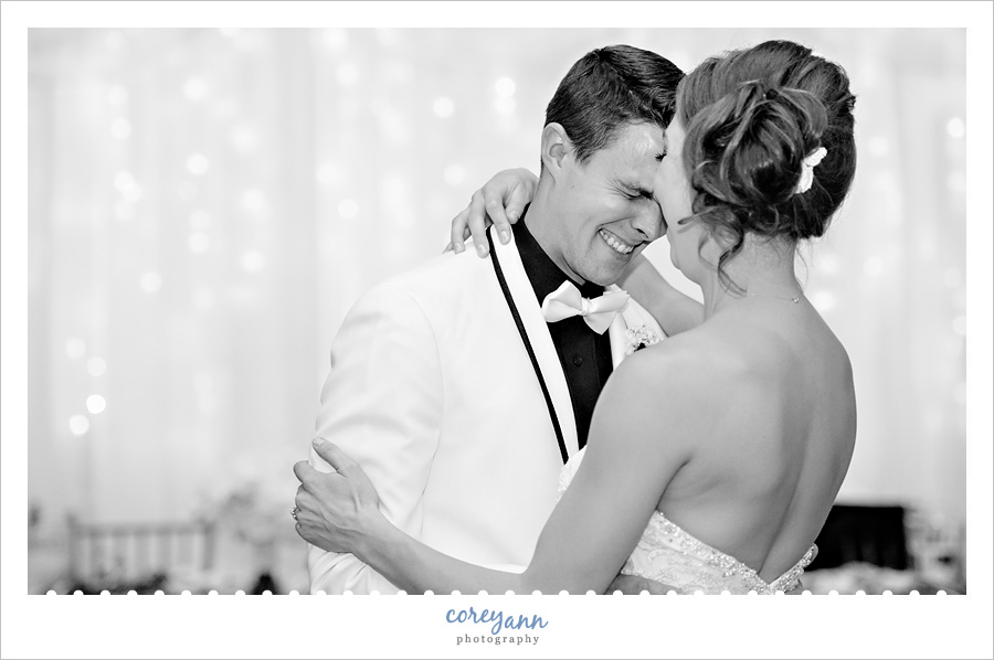 First dance during wedding reception in Canton Ohio