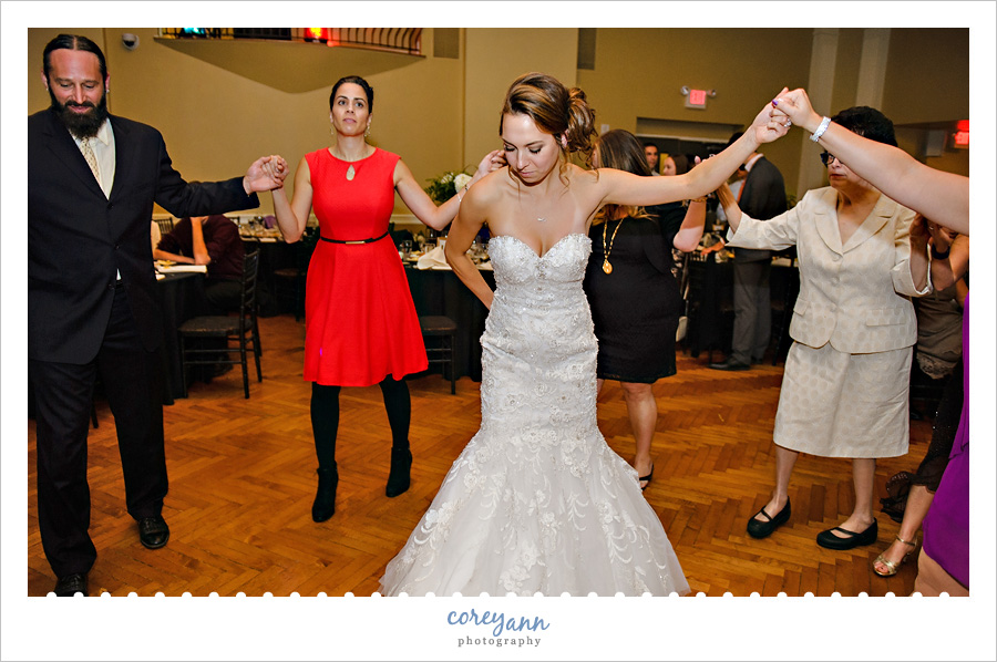 Green wedding dance at reception in Canton Ohio