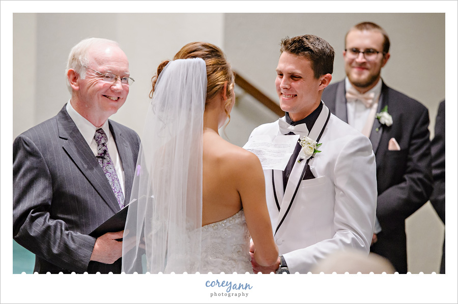 Wedding ceremony at Louisville Church of Christ