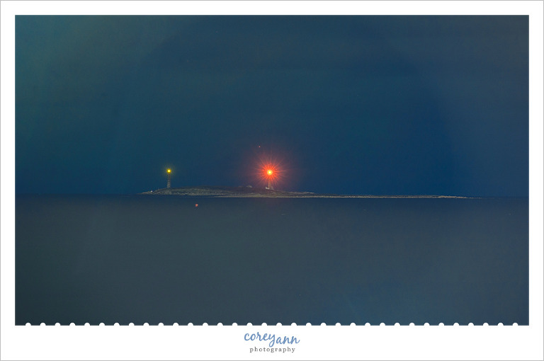 Thatcher Island Lighthouse at Night