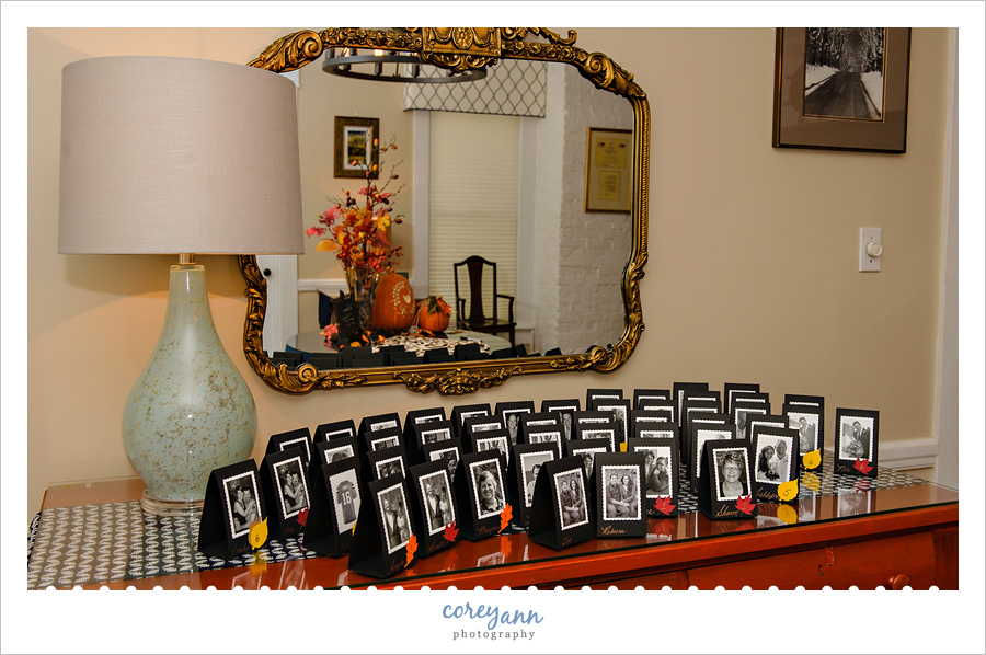 Photo Seating Cards for Wedding Reception