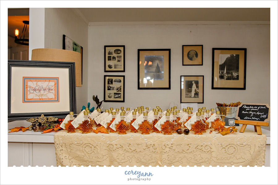 Ohio Maple Syrup Wedding Favors