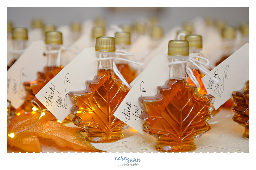 Ohio Maple Syrup Wedding Favors